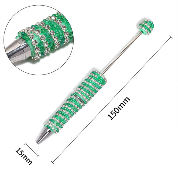 Wholesale New striped chain full of rhinestone bubble beads rotating Beadable pen DIY