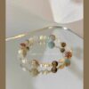 Wholesale Shoushan Stone Pearl Beaded Bracelet for Girls 2024 New Fashionable High-end Light Luxury Niche Exquisite BFF Hand