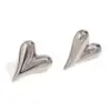 Wholesale PVD Coated Real Gold Plated Heart Shape 304 Stainless Steel Vacation Classic Style Waterproof Non Tarnish Ear Studs
