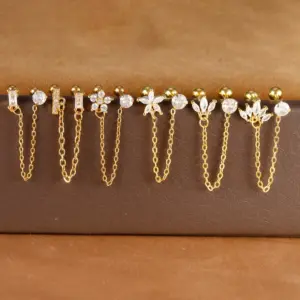 1 Piece Elegant Modern Style Geometric Flower Plating 304 Stainless Steel Drop Earrings