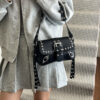 Wholesale Hot Girl Rivet Personalized Shoulder Bag Underarm Baguette Women's Bag