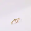 Simple Style Solid Color Titanium Steel Plating 18k Gold Plated Rings