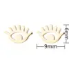 Wholesale PVD Coated Real Gold Plated Eye Metal Fashion Waterproof Non Tarnish Ear Studs