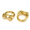 Wholesale Real Gold Plated Geometric 304 Stainless Steel Lady Waterproof Non Tarnish Rings