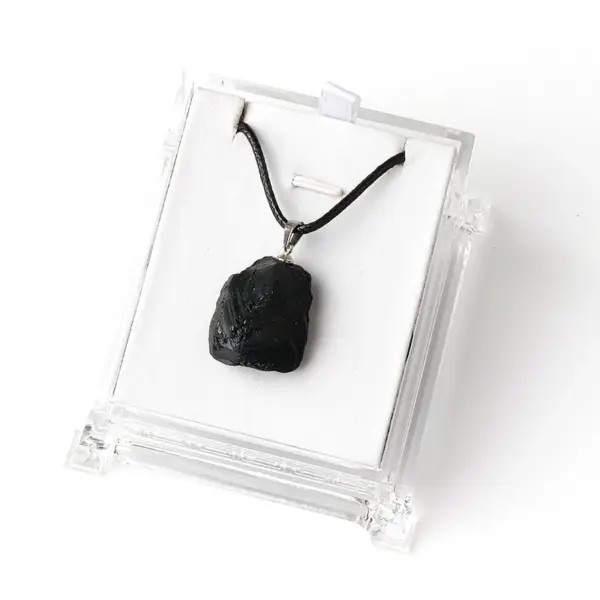 Natural Black Tourmaline Original Stone Pendant Irregular Pendant With Shape Tourmaline Ore Specimen Necklace Manufacturers