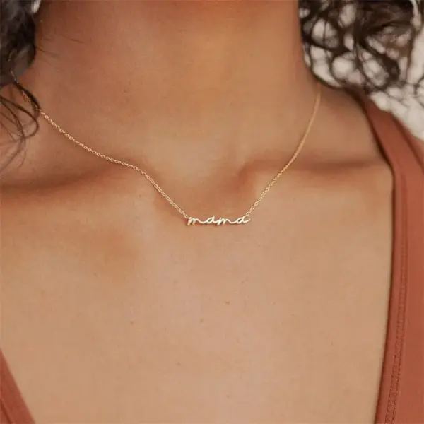 Wholesale Simple Style Letter Stainless Steel Necklace