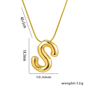 Titanium Steel Letter S
