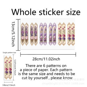 Flower series transparent crystal pen stickers waterproof stickers -10