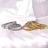 Wholesale Casual Simple Style Solid Color Stainless Steel Plating Bangle