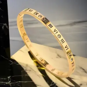 16-E-2 Gold Roman Numeral Bracelet