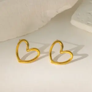 【XKE0205】Heart Earrings / Gold