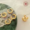 Wholesale PVD Coated 18K Gold Plated 18K Gold 304 Stainless Steel Fashion Earrings