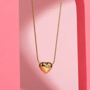 Wholesale Jewelry Modern Style Sweet Simple Style Heart Shape 304 Stainless Steel Pendant Necklace