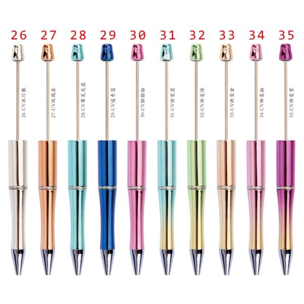 Wholesale UV Electroplating Beaded Pen Multicolor Rotary