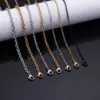 Wholesale PVD Coated 18K Gold Plated Geometric Titanium Steel Fashion Waterproof Non Tarnish Necklace
