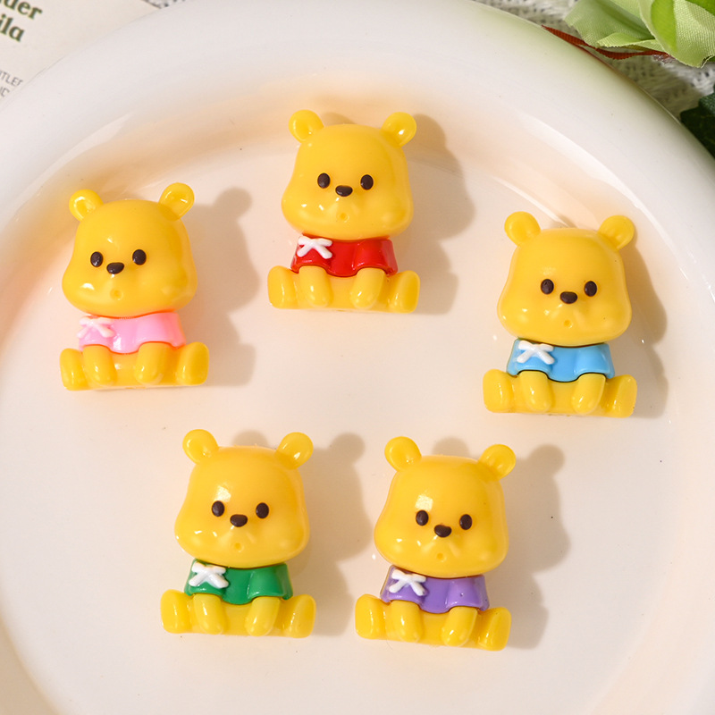 Wholesale Rubber Beads Bear Straight Hole Loose Beads Cartoon Beads OLY Exclusive