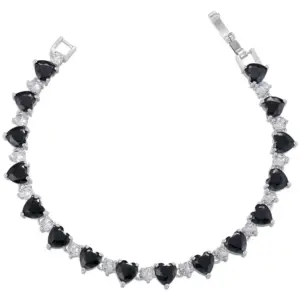 White Gold Color Black Diamond