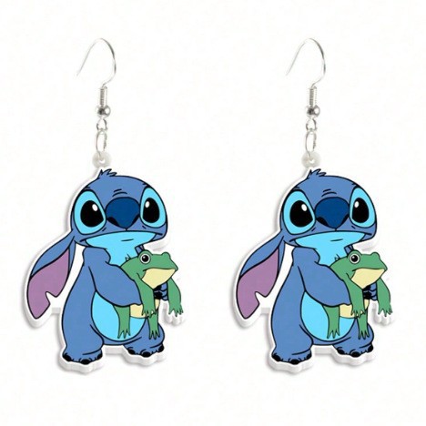 Wholesale Cross-border Explosions Stirling Earrings Animation Peripheral Stirling Earrings Cute Angel Acrylic Resin Earrings