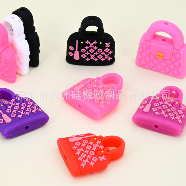 Wholesale [Hongzhou] Bags, cross-border food-grade silicone round beads, baby teethers, DIY jewelry, loose beads, in stock, wholesale.