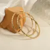 Wholesale Punk Simple Style Round 304 Stainless Steel Plain Bracelet In Bulk