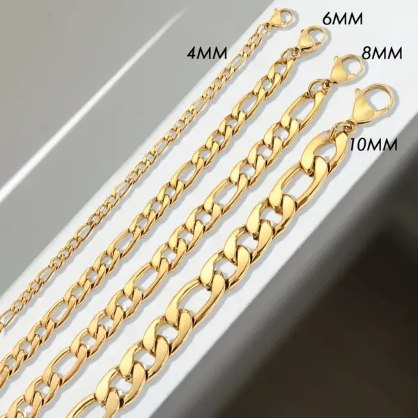 Wholesale Jewelry Hip-Hop Solid Color 304 Stainless Steel Plating Chain Stainless Steel Necklaces
