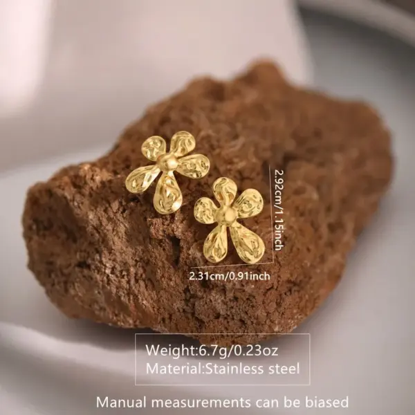 Wholesale 1 Pair IG Style Casual Princess Geometric Star Donuts 304 Stainless Steel Imitation Gold Ear Studs