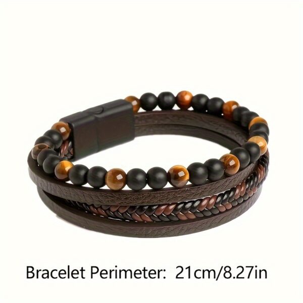 Wholesale Layered Hand-Woven Leather Beaded Bracelet