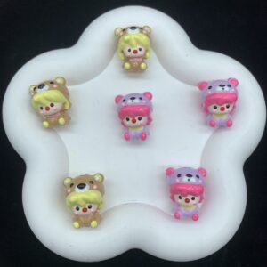 Wholesale Pink and yellow cute cartoon bead