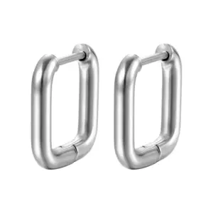 N Square Ear Clip Steel One