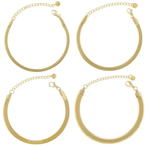 Wholesale PVD Coated Geometric Stainless Steel Elegant Waterproof Non Tarnish Bracelets