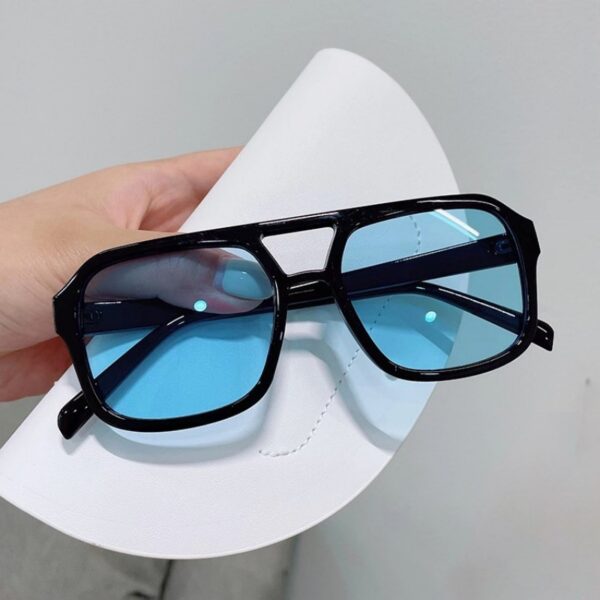 Wholesale 2024 New Box Double Beam Sunglasses Korean Retro Large Frame Aviator Glasses Chaohai Sunglasses