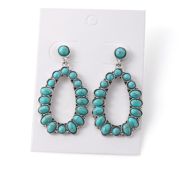 oly-6d82e2badfb7ceb8ec0bd42dbdc01974 Wholesale Europe and the United States exaggerated earrings retro oval turquoise drop hollow earrings earrings foreign trade jewelry