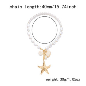 Irregular pearl necklace