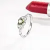 Wholesale Fashion Heart Shape Copper Inlay Zircon Rings 1 Piece