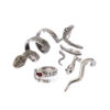 oly-6d89b8290a82d96eee55b2da88b6cfc0 Wholesale Exaggerated Snake Ring Four-piece Set Inlay Old Animal Ring Set