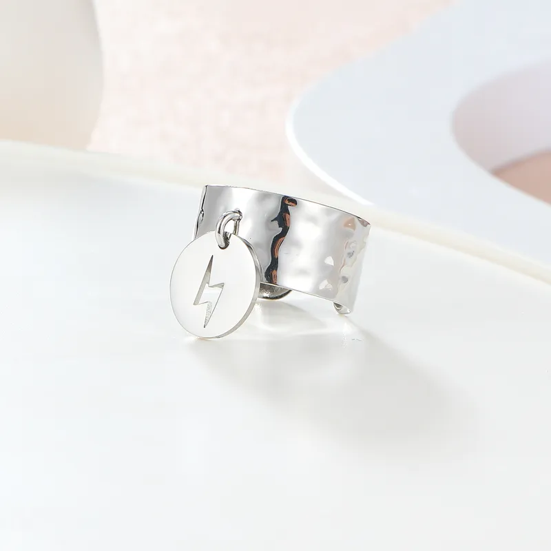 Wholesale 304 Stainless Steel Lightning PVD Coated 14K Gold Plated 18K Gold Plated Simple Style Classic Style Waterproof Non Tarnish Gold Silver Charm