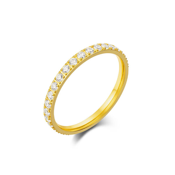 oly-6d92886d0045888770e8b360b5e33047 Wholesale Casual 2mm Titanium Steel Full Diamond Ring for Women, Baby's Breath Zircon Women's Tail Ring, Fashionable and High-End Index Finger Ring Jewelry