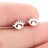Wholesale PVD Coated Real Gold Plated Eye Metal Fashion Waterproof Non Tarnish Ear Studs
