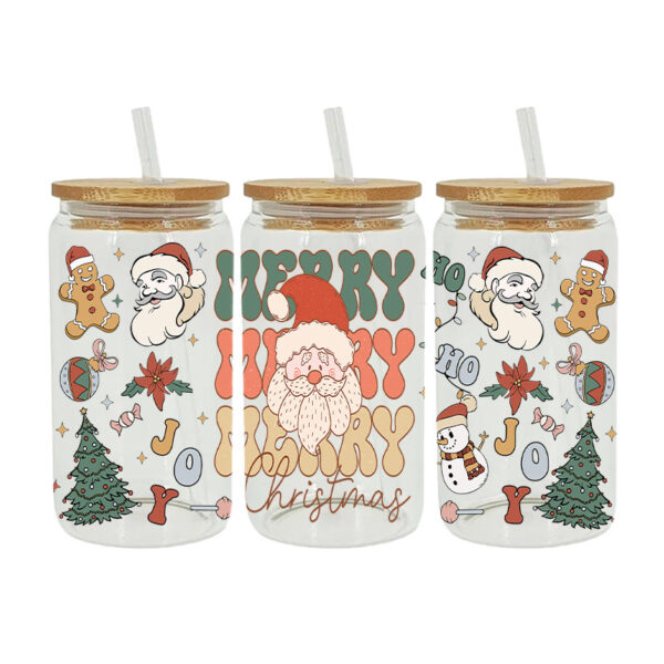Wholesale Cartoon Christmas Series 16oz Cup UV DTF Wraps