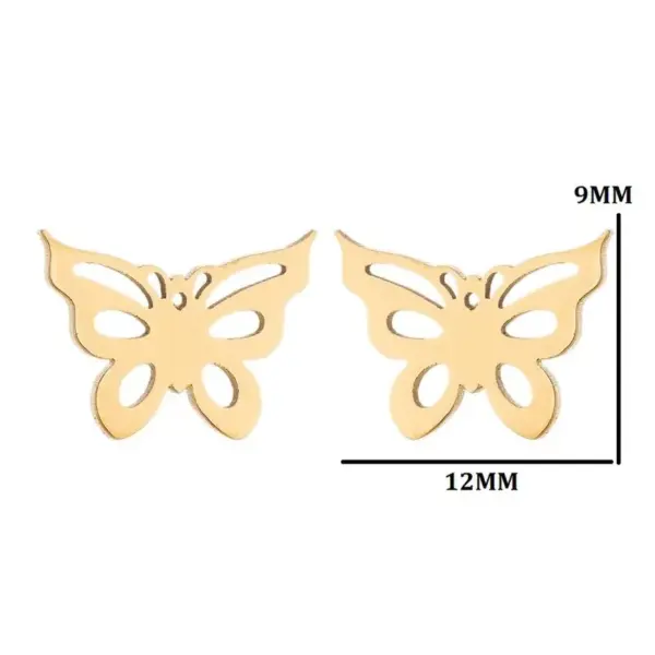 PVD Coated 18K Gold Real Gold Plated Animal 304 Stainless Steel Simple Style Waterproof Non Tarnish Ear Studs