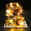 Wholesale diy wooden assembly cabin three-story loft apartment Doll Accessories