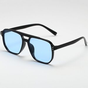 black frame blue
