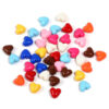 Wholesale Acrylic Real Color Love Beads Multicolor Peach Heart Vertical Hole Beads