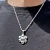 Wholesale Jewelry Punk Skull Stainless Steel Alloy Plating Pendant Necklace