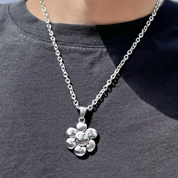 Wholesale Jewelry Punk Skull Stainless Steel Alloy Plating Pendant Necklace