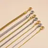 201 Stainless Steel Solid Color PVD Coated 18K Gold Plated Real Gold Plated IG Style Simple Style Waterproof Non Tarnish Plating Gold Sier Bracelets