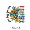 oly-6dd01f115ac60a76636579e8b9a9b3d9 Wholesale Sunflower letter heat transfer sticker pattern