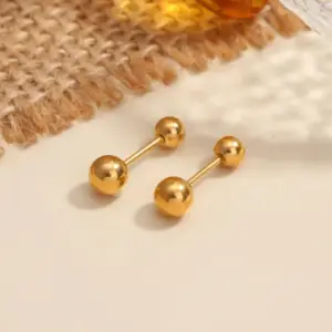 Gold / Average Size / A Pair of Smooth Beans