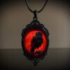 Wholesale Jun eucalyptus Gothic acrylic creative crow collar temperament leather rope necklace factory direct
