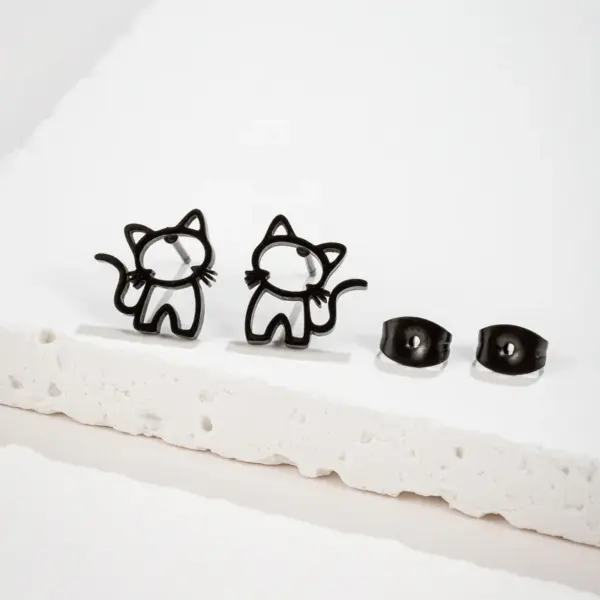 PVD Coated 18K Gold Real Gold Plated Animal 304 Stainless Steel Cute Sweet Waterproof Non Tarnish Ear Studs